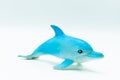 Cute blue and white dolphin on white Royalty Free Stock Photo