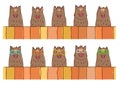 Cute boars border set