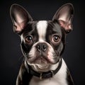 Boston Terrier Dog Studio Portrait On White Background Royalty Free Stock Photo