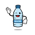 Cute bottle cartoon character. mineral water mascot