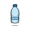 Cute bottle cartoon character. mineral water mascot