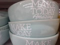 cute bowl with the quote "make today amazing"