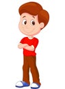 Cute boy cartoon standing