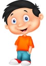 Cute boy cartoon standing Royalty Free Stock Photo