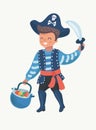 Cute boy, children pirate Royalty Free Stock Photo