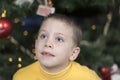 Cute boy at Christmas time Royalty Free Stock Photo