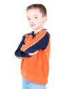 Cute boy with hands folded Royalty Free Stock Photo