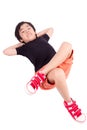 Cute boy lying on floor Royalty Free Stock Photo