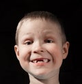 Cute boy missing some front teeth Royalty Free Stock Photo