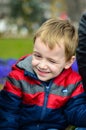 Cute boy outdoor at a spring time Royalty Free Stock Photo