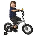 Cute boy riding bicycle Royalty Free Stock Photo