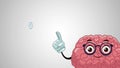 Cute brain cartoon HD animation