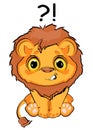 Cute and brave lion