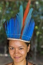 Cute Brazilian indian woman from tribe in Amazon, Brazil Royalty Free Stock Photo