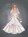 Cute bride. Royalty Free Stock Photo