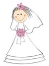 Cute bride Royalty Free Stock Photo