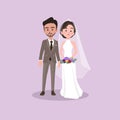 Cute bride - wedding couple avatar set 5