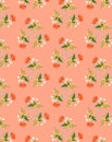 Cute bright botanical summer seamless pattern chamomiles, poppies, buttercups