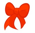 Cute Bright Brick Red Bow