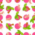 Cute, bright and colorful hand drawn watercolor summer beach seamless pattern vector