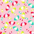 Cute, bright and colorful summer beach seamless pattern