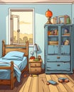 Cute bright little boy room