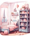 Cute bright little girl's room