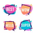 Cute And Bright Speech Bubbles