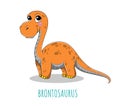 Cute brontosaurus icon