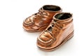 Cute bronze babyshoes Royalty Free Stock Photo