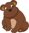 Cute brown bear cartoon