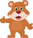 Cute brown bear cartoon