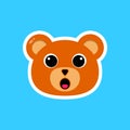 Cute brown bear illustration graphic Royalty Free Stock Photo