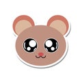 Cute brown mouse head. Vector Royalty Free Stock Photo