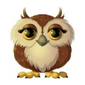 Cute brown owl Royalty Free Stock Photo