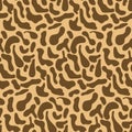 Cute brown pattern with hand drawn giraffe spots