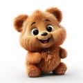 Cute Teddy Bear 3d Clay Render With Cheerful Colors