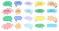 cute bubble chat hand drawn doodle for quotation box text saying and comment