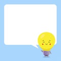 Cute Bulb with Speech Bubbles Royalty Free Stock Photo