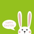 Cute bunnie happy easter vector illustration.Congratulates with Royalty Free Stock Photo