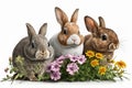 Cute Bunnies Easter, Happy Easter , Spirit of Easter.