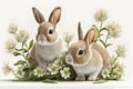 Cute Bunnies Easter, Happy Easter , Spirit of Easter.