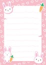 Cute Bunny Frame Vector With Pink Color Royalty Free Stock Photo