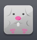 Cute bunny icon