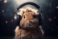 cute bunny music lover with eadphones 7