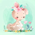 Cute bunny Premium vector