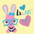 cute bunny print vector art