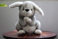 Cute bunny rabbit plush toy figure huggable