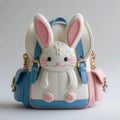 Cute Bunny Sachel Bag, Colorful Backpack. Cozy Companion. Bunny Backpack