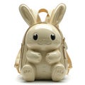 Cute Bunny Sachel Bag, White Color Backpack. Cozy Companion. Glowy Bunny Backpack